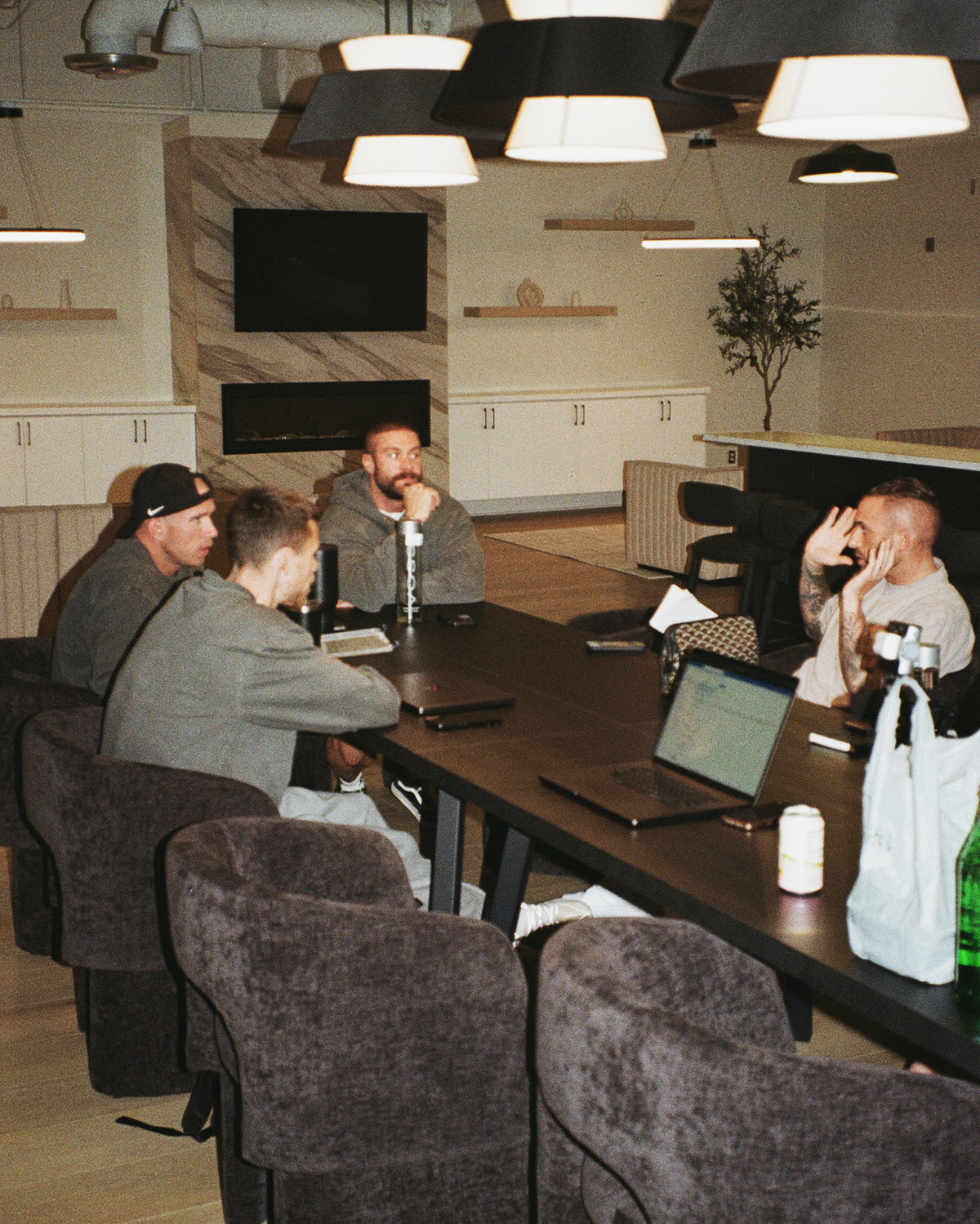 All 4 owners planning the marketing strategy for this collab
